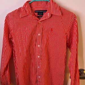 Ralph Lauren Sports Orange Stripe Shirt Women Size 4(NWOT)